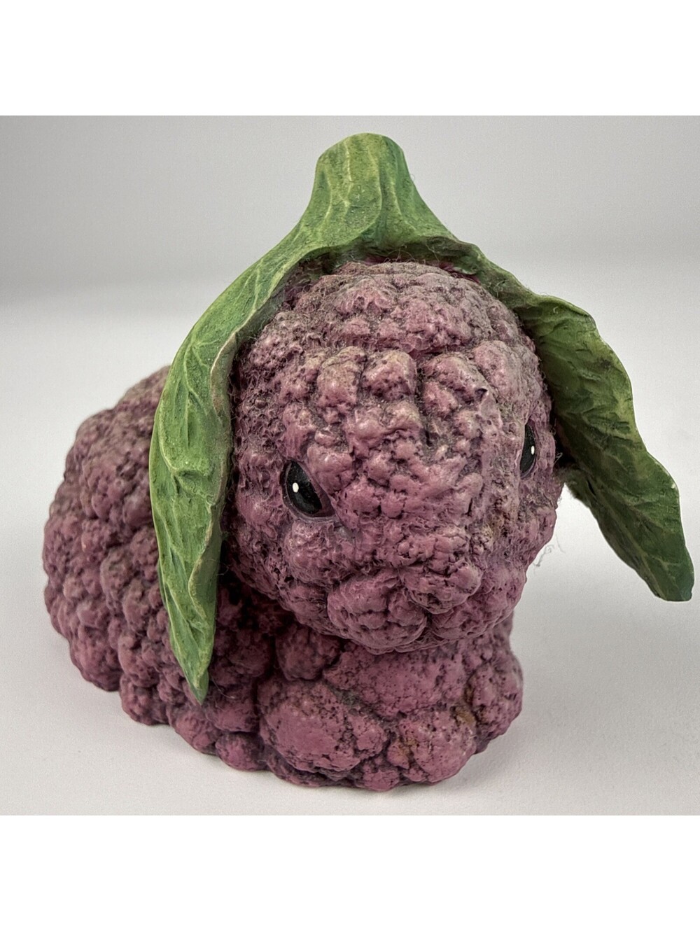 Enesco Home Grown Purple Cauliflower Rabbit Figurine Retired 4036401 Rare Bunny